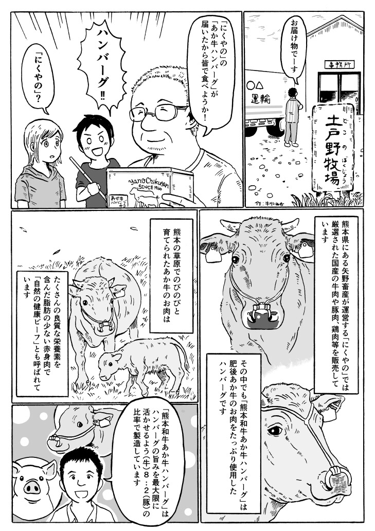 熊本あか牛ハンバーグPR漫画01